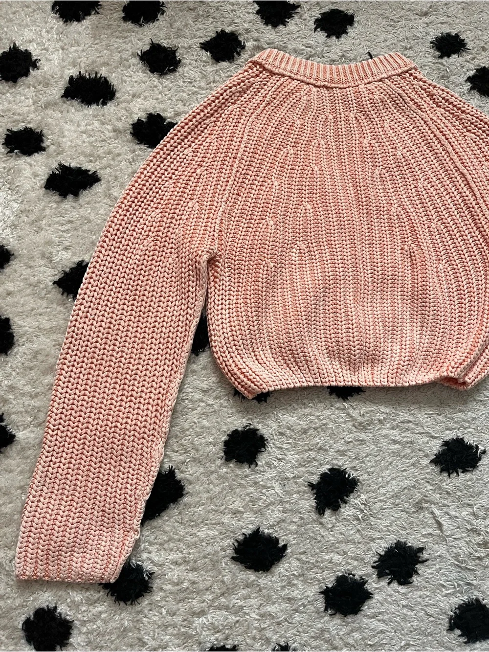 Free People Sweet Nothing cardigan (see measurements) Cropped Pink Chunky Knit